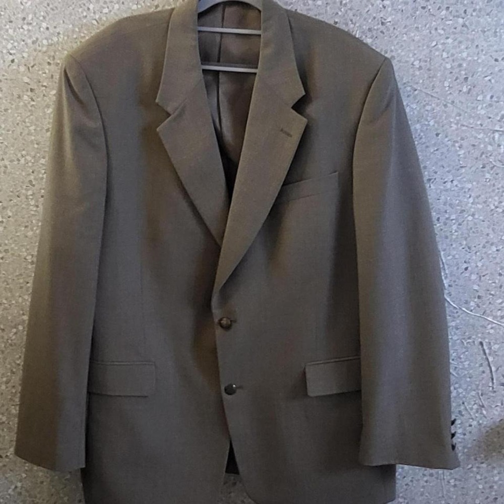 Vtg. Hunt Valley, Tan, Single Beasted Blazer, The Gentlemens Clothesline ,46R'